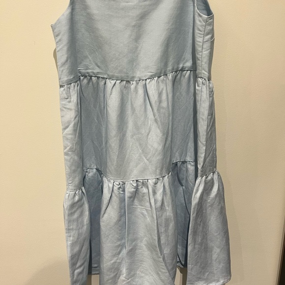 Brand NEW NWT OAK + FORT Tiered Blue Dress - Picture 4 of 9